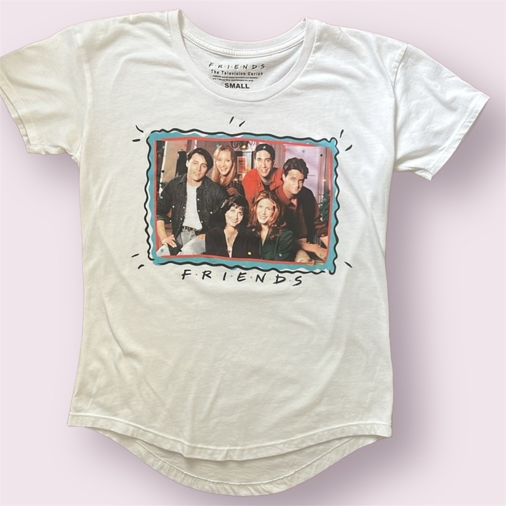 Friends TV Show Women's White Short Sleeve T-Shirt Small